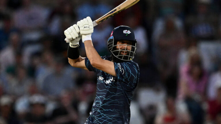 Hasan, Tye fireworks deny Derbyshire as Yorkshire go two from two – Hasan Ali, Andrew Tye Fireworks Deny Derbyshire in Thrilling Vitality Blast Win for Yorkshire